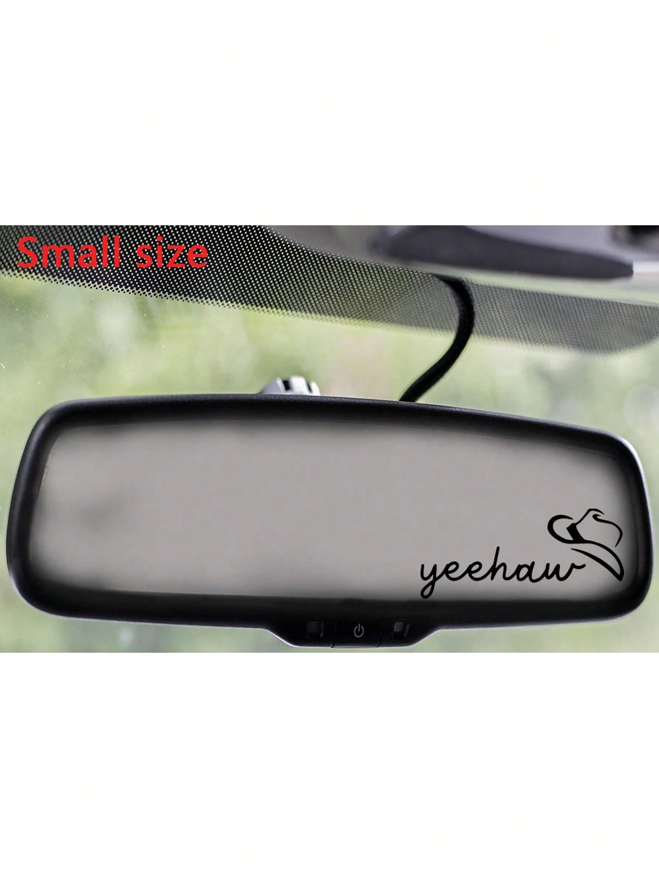 RandySticker Yeehaw Cowboy Hat Rearview Mirror Decal, Western Country Car Mirror Sticker