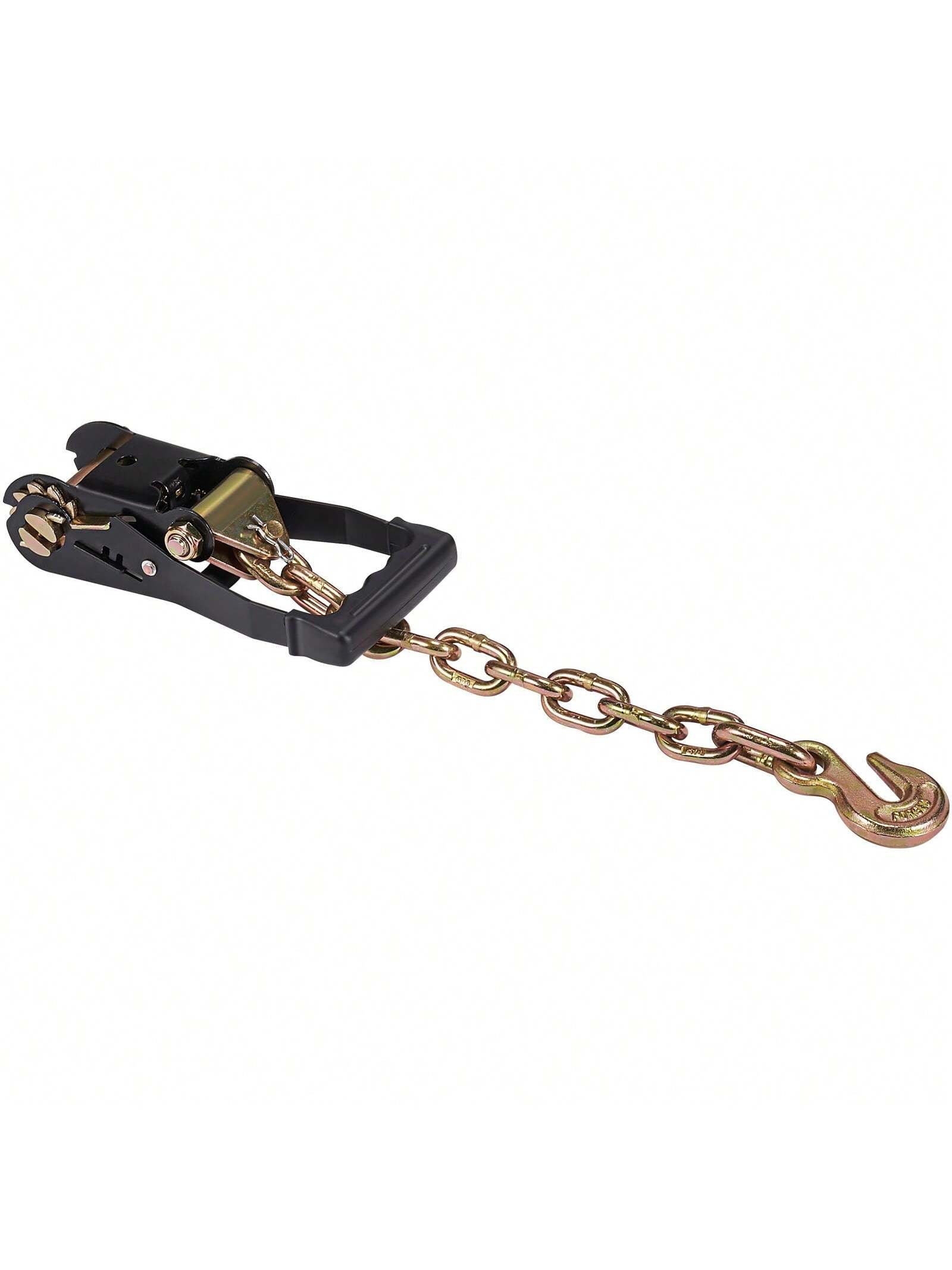 Ratchet Tie Down Straps Or Wheel Chock Tie Down Kit Or Car Tie Down With Chain Anchors, 2" X 120" Or 2" X 96" Tire Straps, 5512 Or 5865 LBS Working Load, 11023 LBS Breaking Strength, Car Tie Down Str