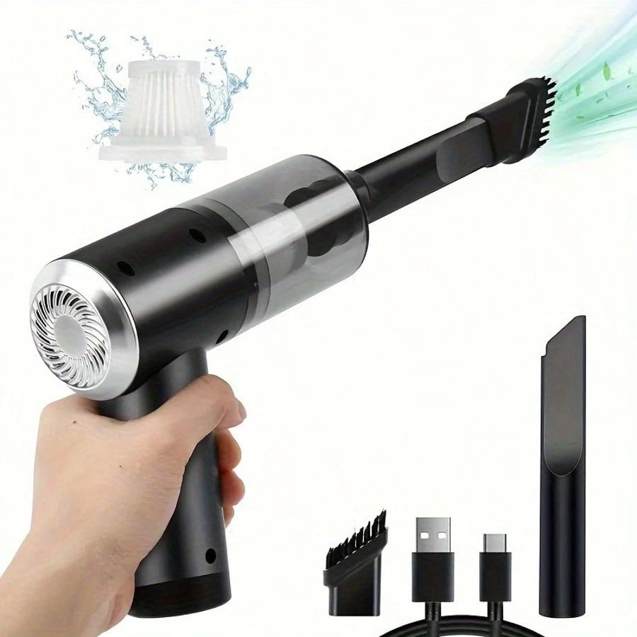 Rechargeable Handheld Vacuum Cleaner, Cordless Dust Catcher Portable Automotive Vacuum Cleaner With Powerful Cleaner Hand Air Duster For Cleaning Cars, Workshops, Computers, Homes, Decoration, Offices