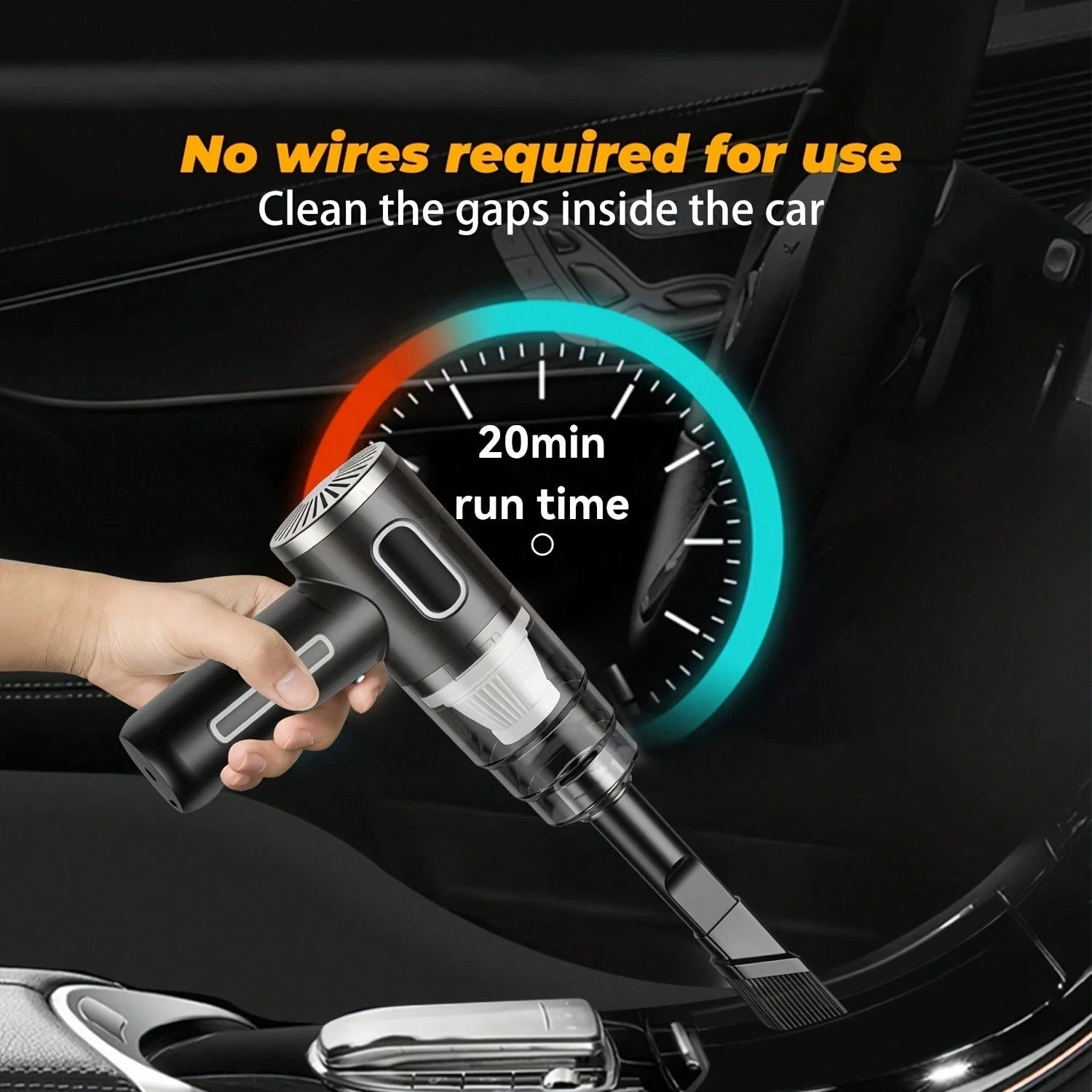 Rechargeable Handheld Vacuum Cleaner, Cordless Dust Catcher Portable Automotive Vacuum Cleaner With Powerful Cleaner Hand Air Duster For Cleaning Cars, Workshops, Computers, Homes, Decoration, Offices