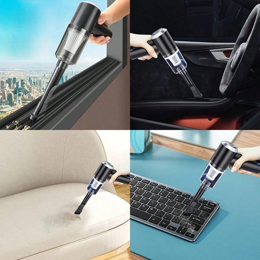 Rechargeable Handheld Vacuum Cleaner, Cordless Dust Catcher Portable Automotive Vacuum Cleaner With Powerful Cleaner Hand Air Duster For Cleaning Cars, Workshops, Computers, Homes, Decoration, Offices