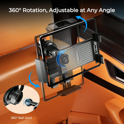 REMAX Universal Car Phone/Tablet Holder With Dual Hooks, Screw Lock For Stable Use, 360° Adjustable, Easy Installation, Car Accessories, Car Essentials