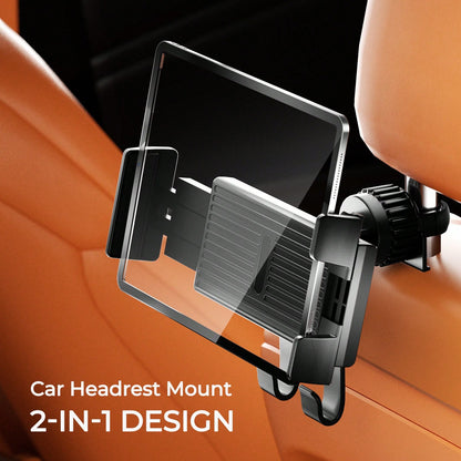 REMAX Universal Car Phone/Tablet Holder With Dual Hooks, Screw Lock For Stable Use, 360° Adjustable, Easy Installation, Car Accessories, Car Essentials