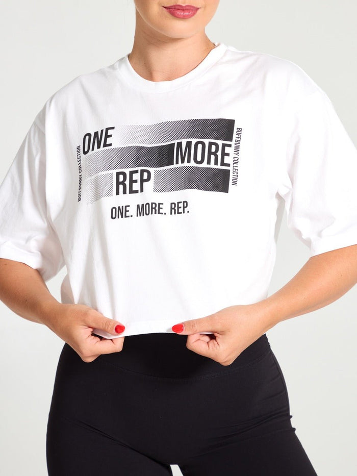Rep Crop Tee - White