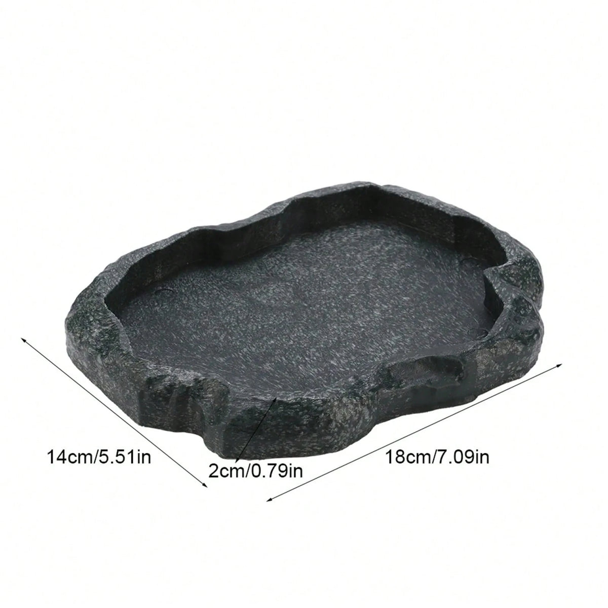 Reptile Feeder ABS Resin Imitation Rock DesignFood And Water Dish Feeder Bowl For Tortoise Lizard