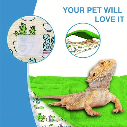 Reptile Sleeping Bag Set, Including Pillow And Blanket, Designed For Bearded Dragons, Suitable For Guinea Pigs, Mice, And Hamsters