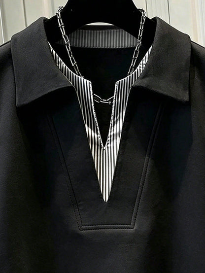 Resyla Fashion Patchwork Striped Casual Women's Commute Daily Home Top