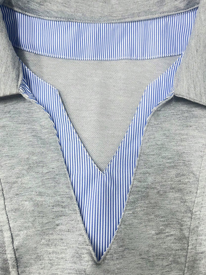 Resyla Fashion Patchwork Striped Casual Women's Commute Daily Home Top