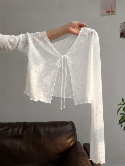 Resyla French Style Slip Dress Layered With A Ruffled Long-Sleeved T-Shirt Cover Up For Women's Summer Sun Protection Top