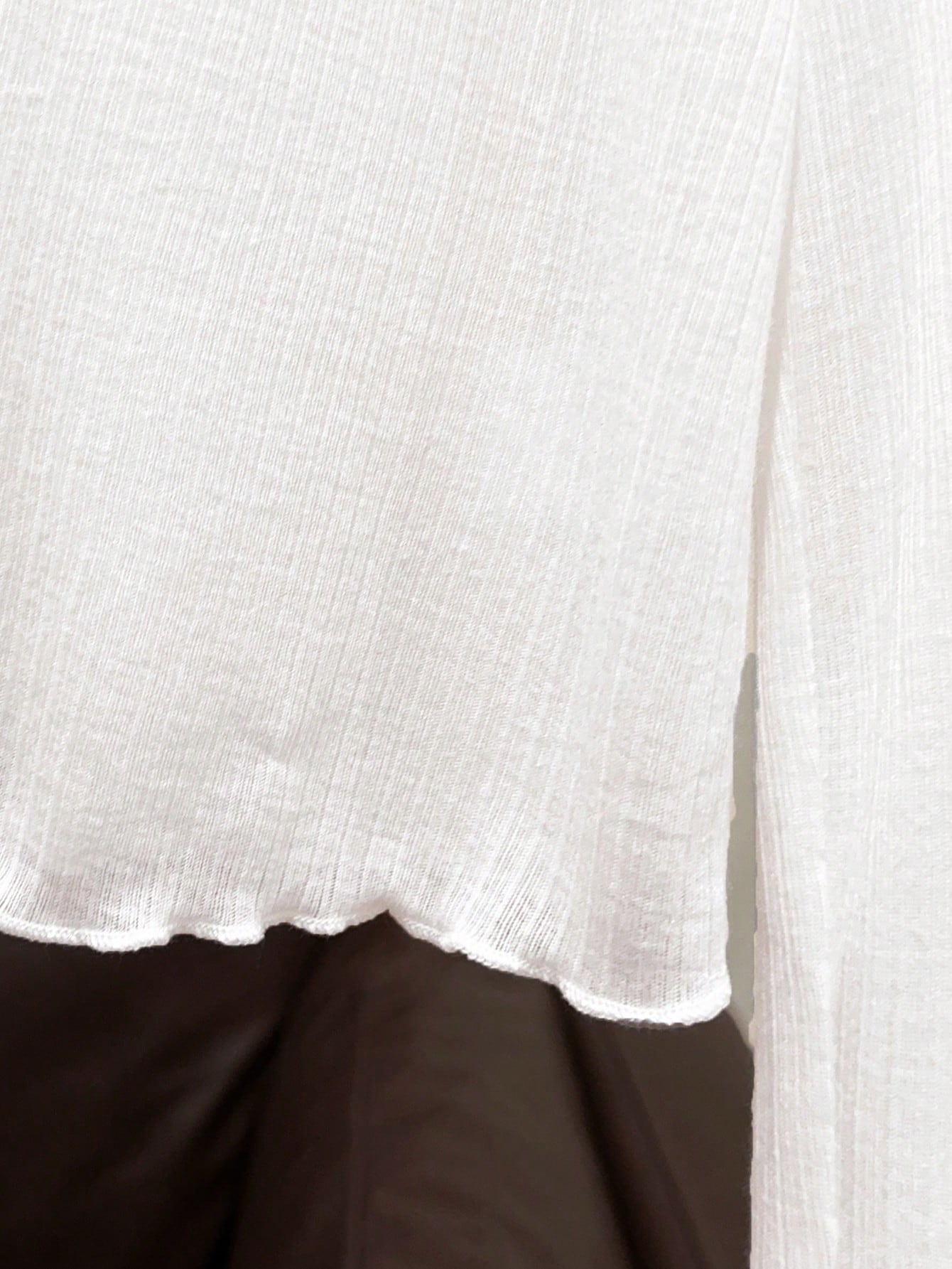 Resyla Lace Trim Camisole Dress Cover Up, Long Sleeve Knit Sheer Cover Up Top For Women, Summer