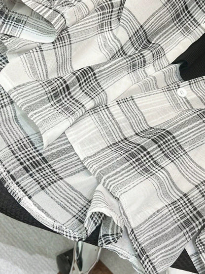 Resyla Women's Casual Commuter Plaid Shirt