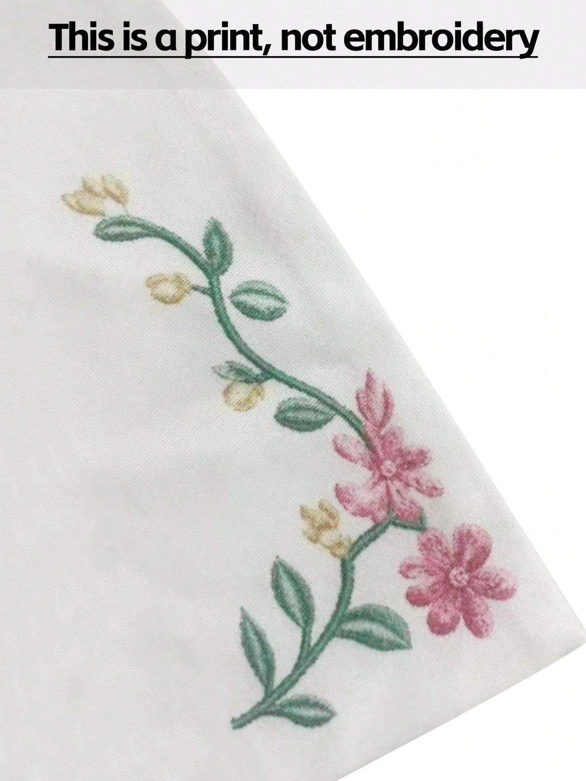 Resyla Women's Gentle Style Contrast Color Lapel Print Fresh Floral Pink Slimming Short Sleeve Top