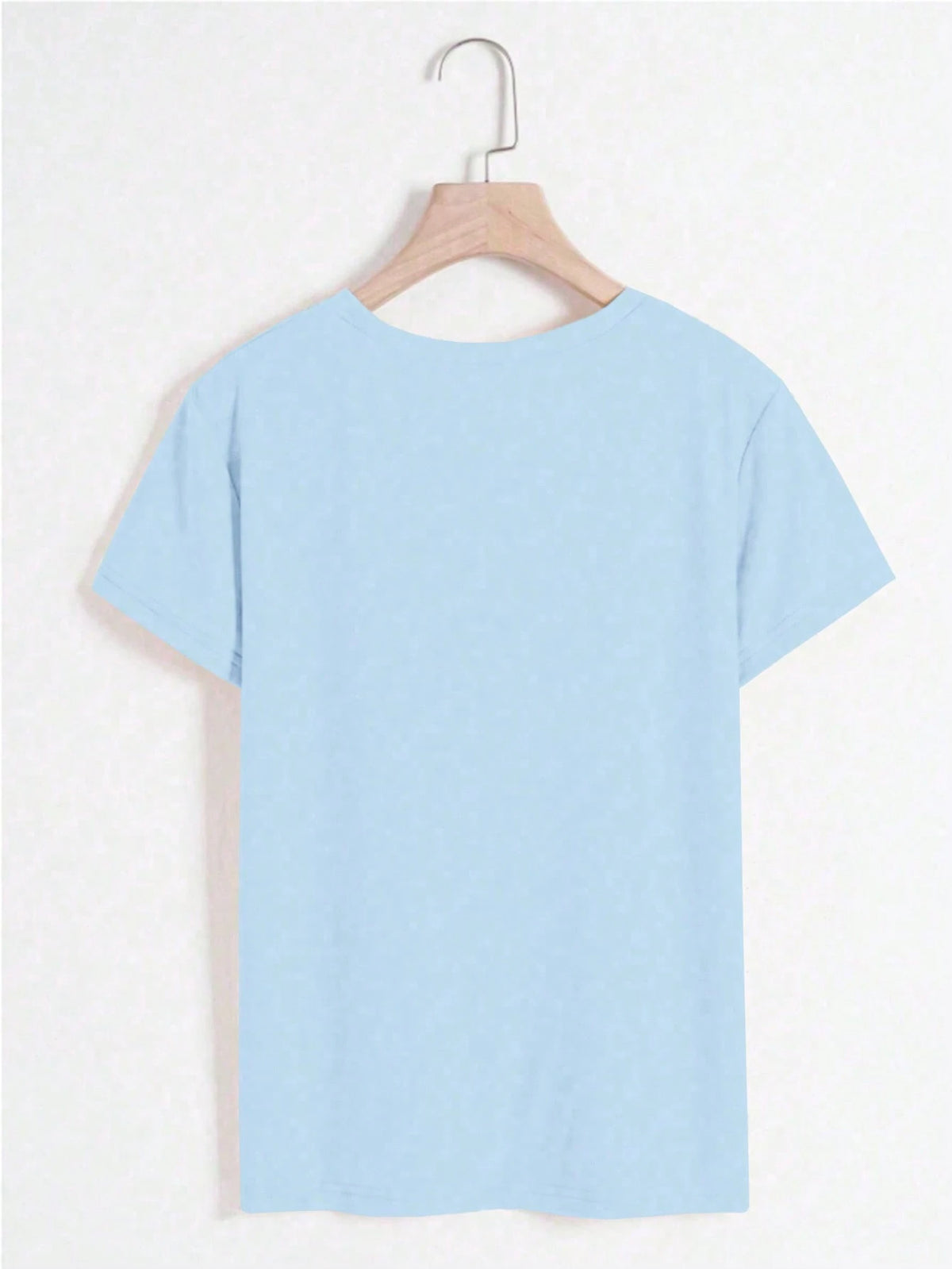 Resyla Women's Solid Color Minimalist Casual Round Neck Short Sleeve T-Shirt