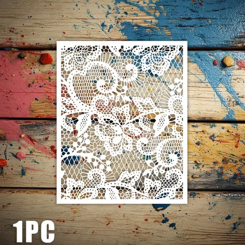 Reusable Floral Stencils For DIY Wall Art, Scrapbooking And Pressed Flowers- Durable PET Plastic, Easy To Use 10 In X 8 In Stencils