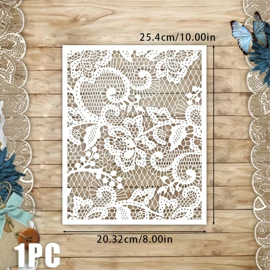 Reusable Floral Stencils For DIY Wall Art, Scrapbooking And Pressed Flowers- Durable PET Plastic, Easy To Use 10 In X 8 In Stencils