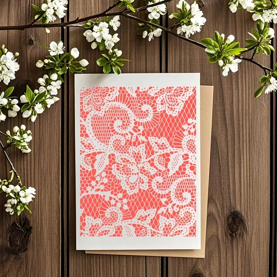 Reusable Floral Stencils For DIY Wall Art, Scrapbooking And Pressed Flowers- Durable PET Plastic, Easy To Use 10 In X 8 In Stencils