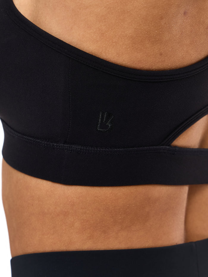 Reversible RacerBack Sports Bra - Onyx Black and White