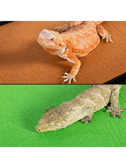 Reversible Reptile Carpet Pack of 2PCS, Terrarium Substrate Bedding Liner (17 in X 35 in) for 10/20/30/40 Gallon Tanks, Both Sides Usable Reptile Floor Mat