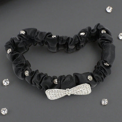 Rhinestone Bow Car Rearview Mirror Cover, Lace Trim Decor Interior Mirror Protector