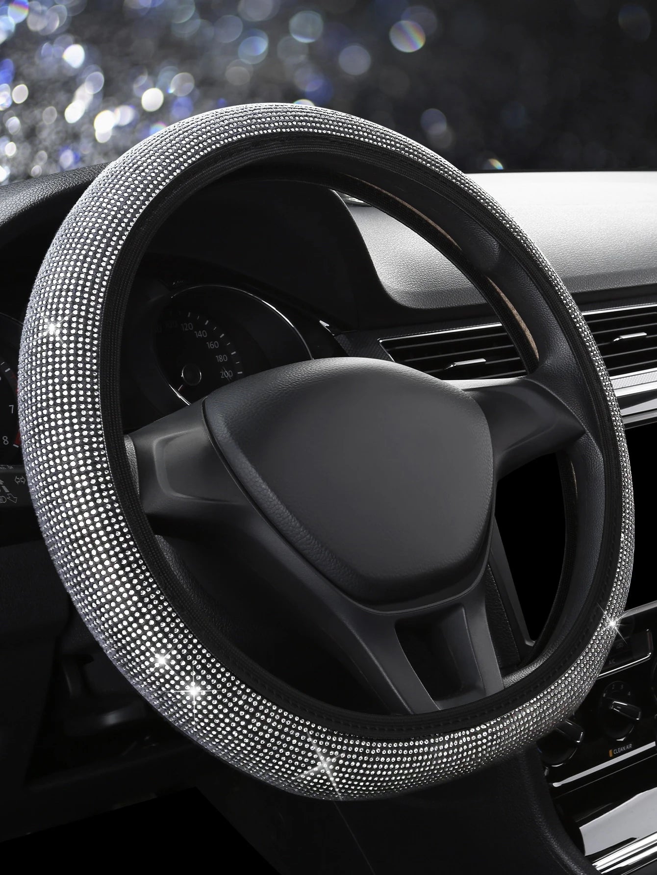 Rhinestone Decor Car Steering Wheel Cover,Car Women Accessories,Steering Wheel Cover For Women,Car Accessories
