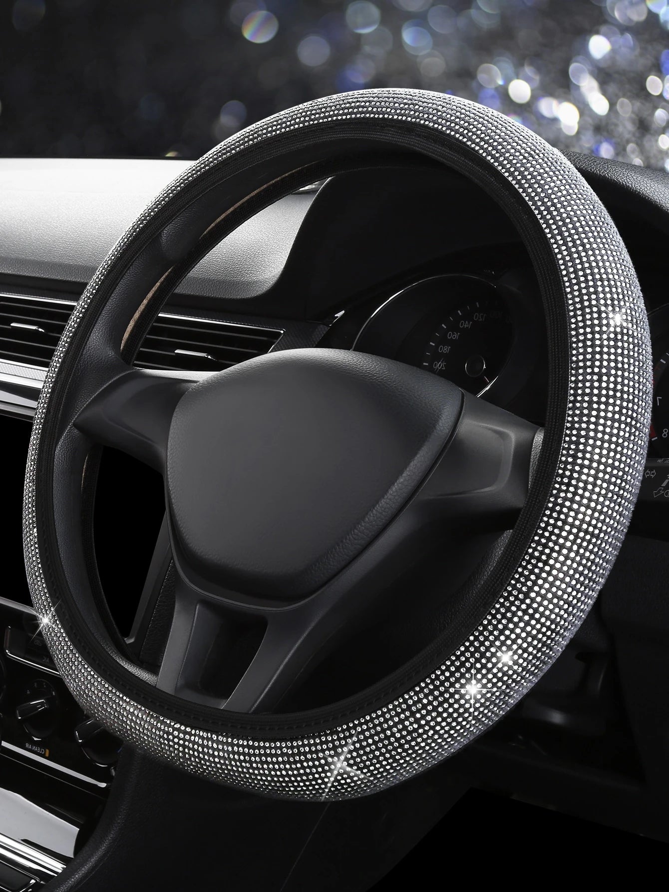Rhinestone Decor Car Steering Wheel Cover,Car Women Accessories,Steering Wheel Cover For Women,Car Accessories