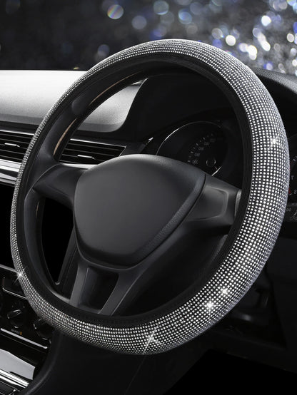 Rhinestone Decor Car Steering Wheel Cover,Car Women Accessories,Steering Wheel Cover For Women,Car Accessories