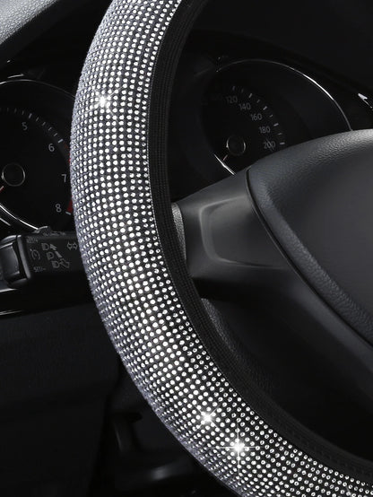 Rhinestone Decor Car Steering Wheel Cover,Car Women Accessories,Steering Wheel Cover For Women,Car Accessories