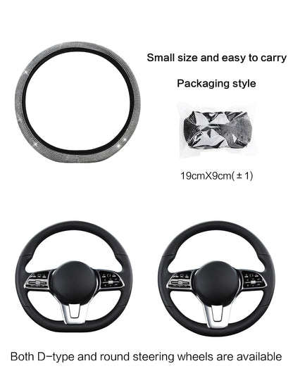 Rhinestone Decor Car Steering Wheel Cover,Car Women Accessories,Steering Wheel Cover For Women,Car Accessories