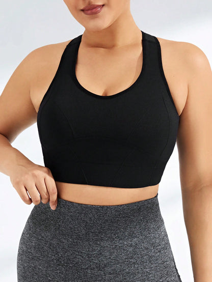 Rhythm Era Plus Size Women's Solid Color Sports Bra