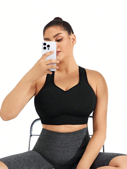 Rhythm Era Plus Size Women's Solid Color Sports Bra