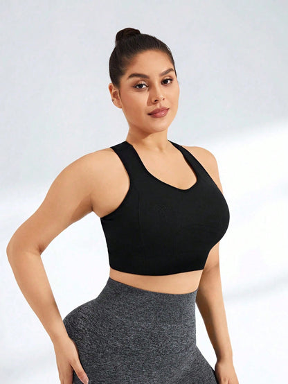 Rhythm Era Plus Size Women's Solid Color Sports Bra