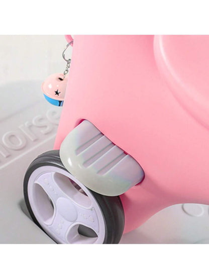 Rocking Horse For Toddlers, Balance Bike Ride On Toys With Push Handle, Backrest And Balance Board For Baby Girl And Boy, Unicorn Kids Riding Birthday(Available In Pink And Blue)