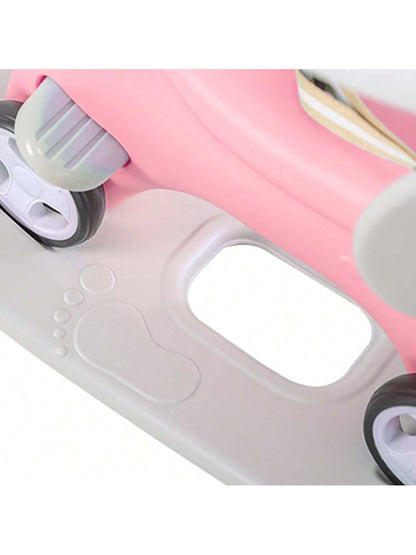 Rocking Horse For Toddlers, Balance Bike Ride On Toys With Push Handle, Backrest And Balance Board For Baby Girl And Boy, Unicorn Kids Riding Birthday(Available In Pink And Blue)