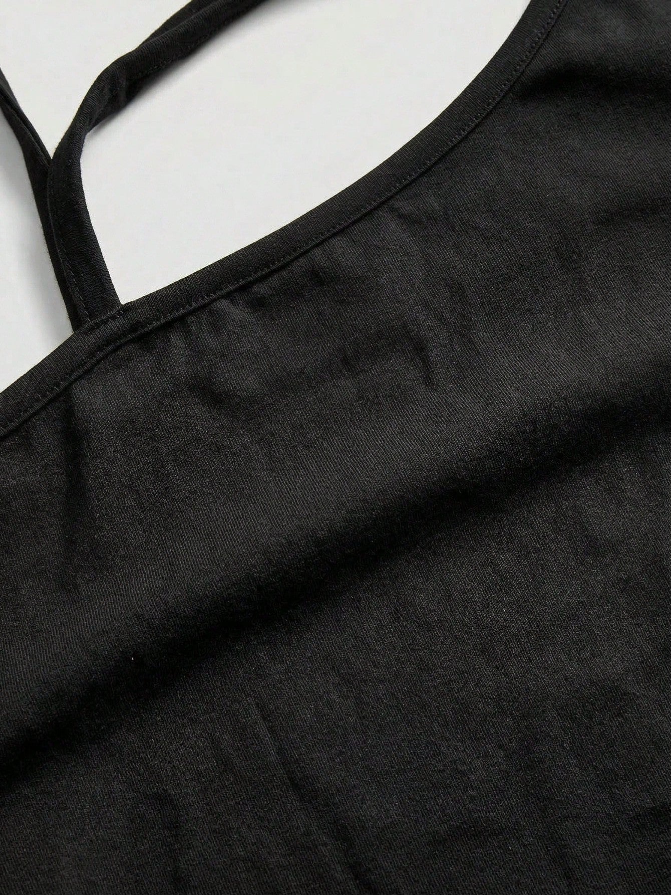 ROMWE Asymmetric Shoulder Ripped Open Back Loose Cropped T-Shirt