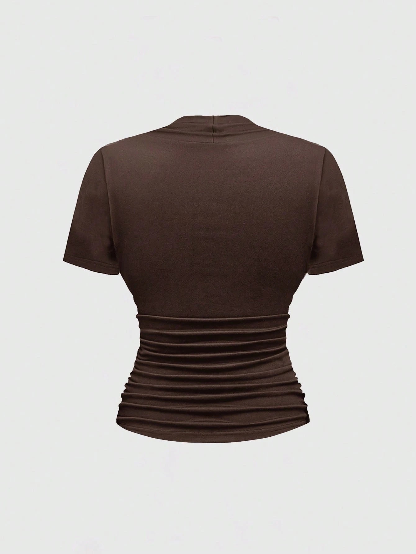 ROMWE Goth Sexy Square Neck Casual Versatile Black Elastic Cross Pendant 2 In 1 Plus Size T-Shirt