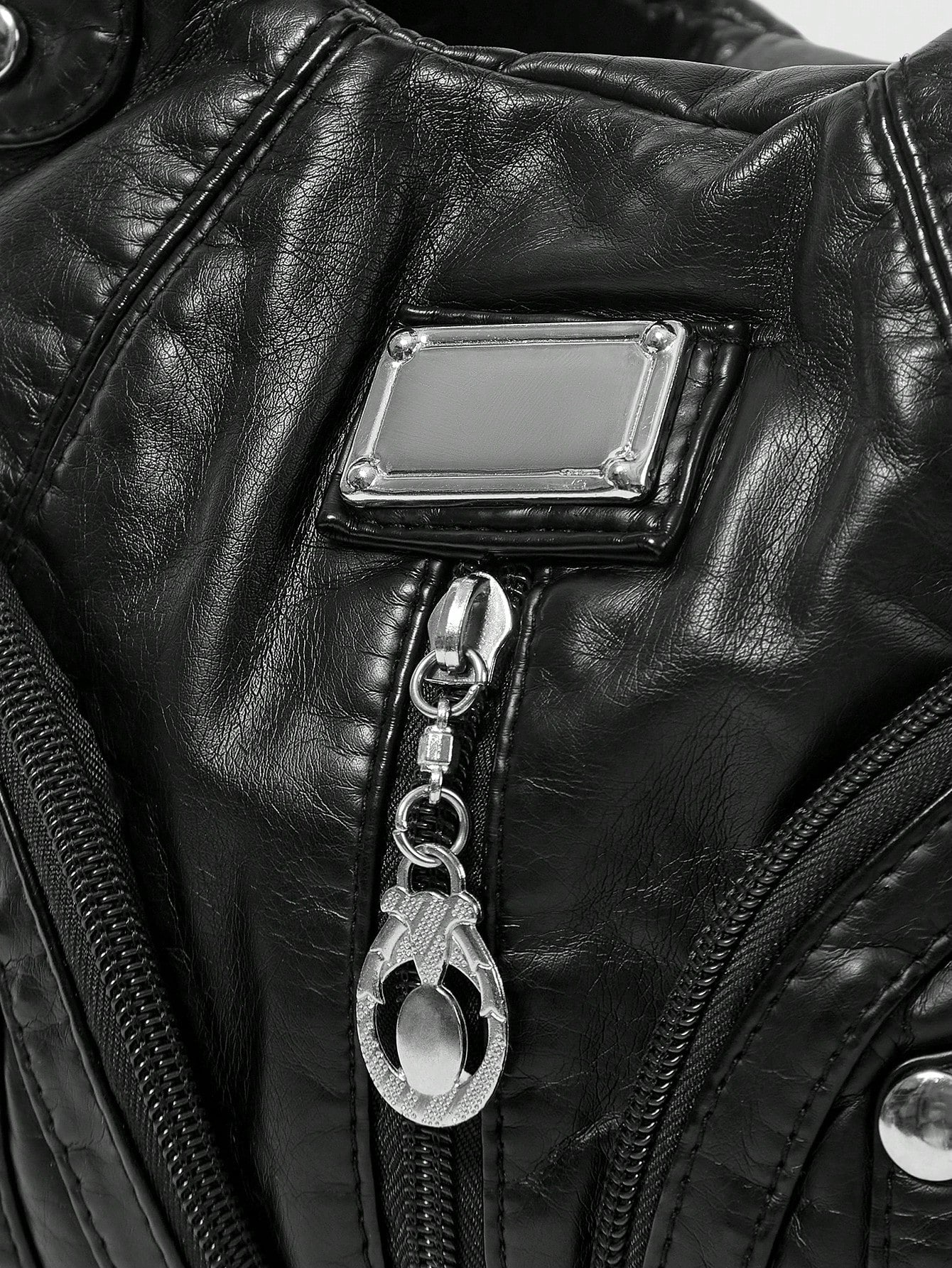 ROMWE Grunge Punk New Punk Rock Chic Ladies Shoulder Tote Bag, Darkcore Motorcycle Handbag For Women, New Fashionable Big Bags For Women, Goth
