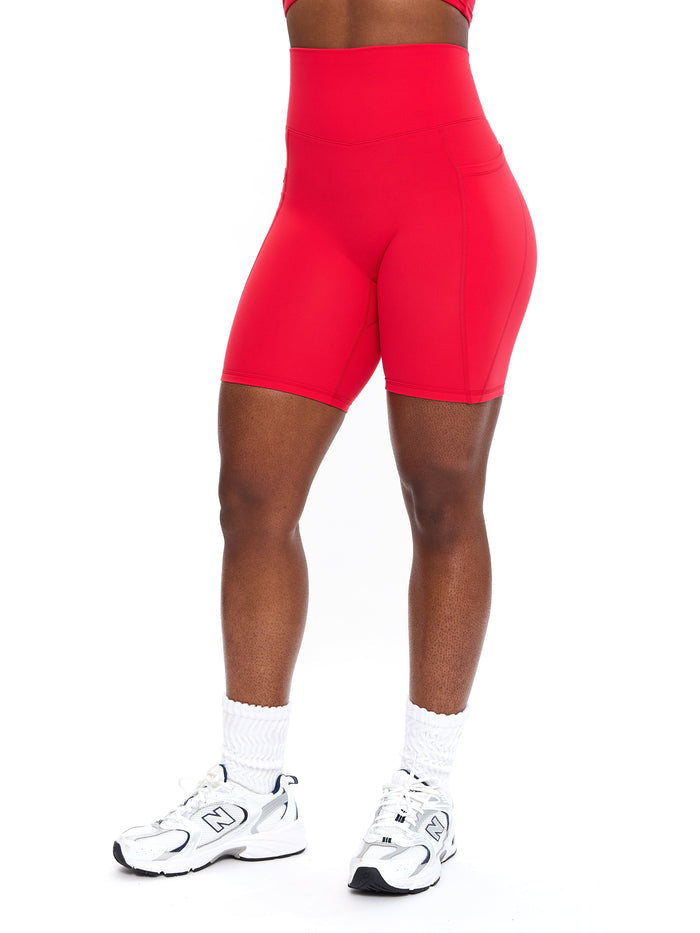 Rosa Pocket Short 7" - Salsa Red