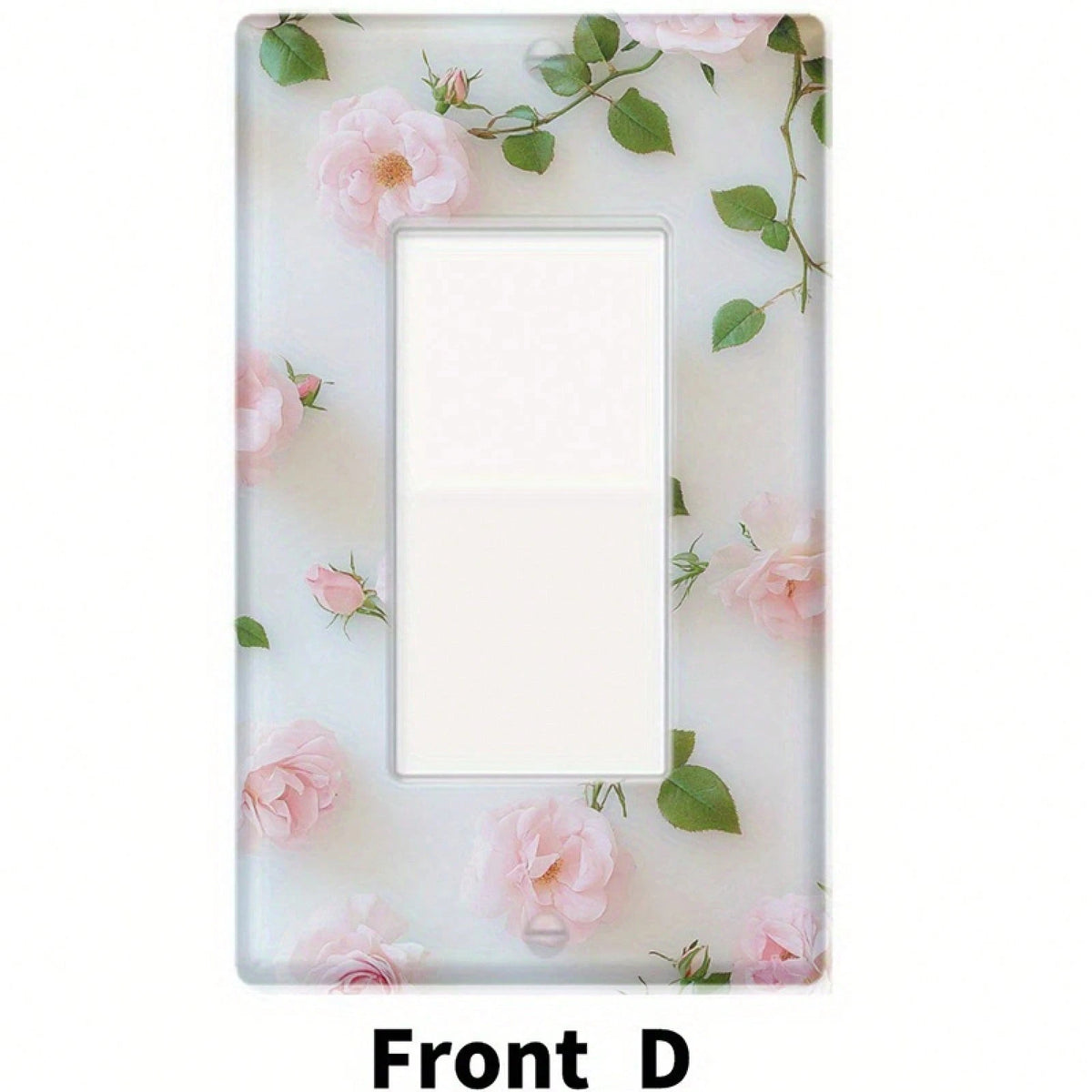 Rose Floral Print Switch Plate Cover No Wiring Easy Install Festive Decor Panel For Kitchen Office Bedroom Dining Bathroom All Season Ornament
