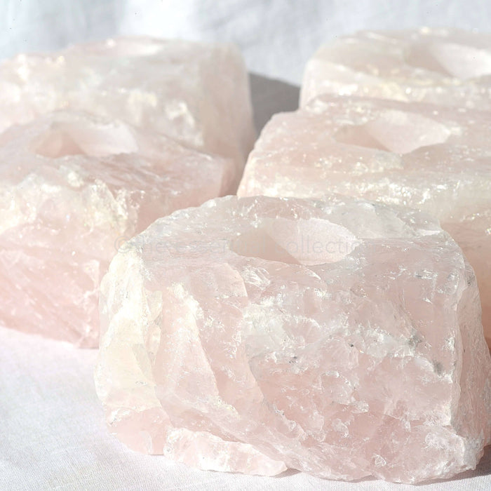 Rose Quartz | Crystal Candle Holder