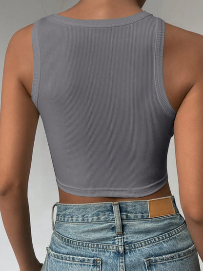 Rovax Women's Solid Color Fitted Versatile Daily Casual Top
