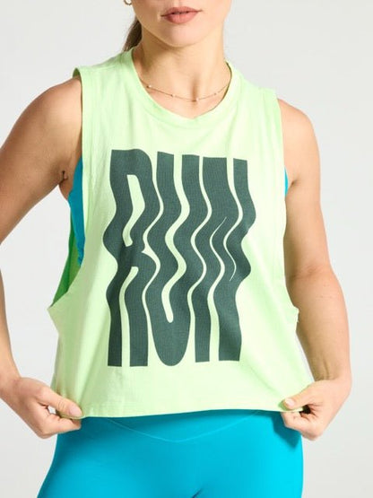 Run Crop Tank - Limearita