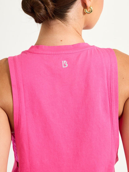 Run Crop Tank - Pink Crush
