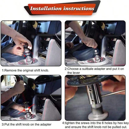 RYANSTAR Gear Shift Knob Sword Shift Knobs Katana Samural Shift Gear Lever Universal Fit For Manual Cars Most Automatic Cars With 4 Adapters Red + Black
