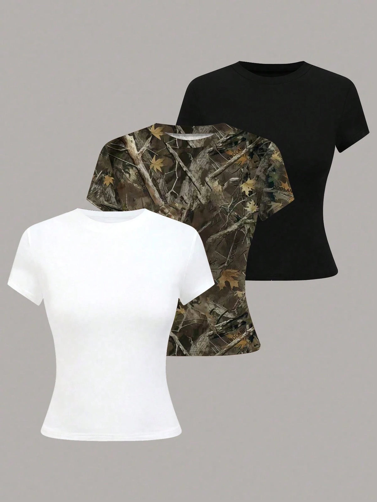 SaltGleam SaltGleam Women's Round Neck Short Sleeve Casual Versatile T-Shirt