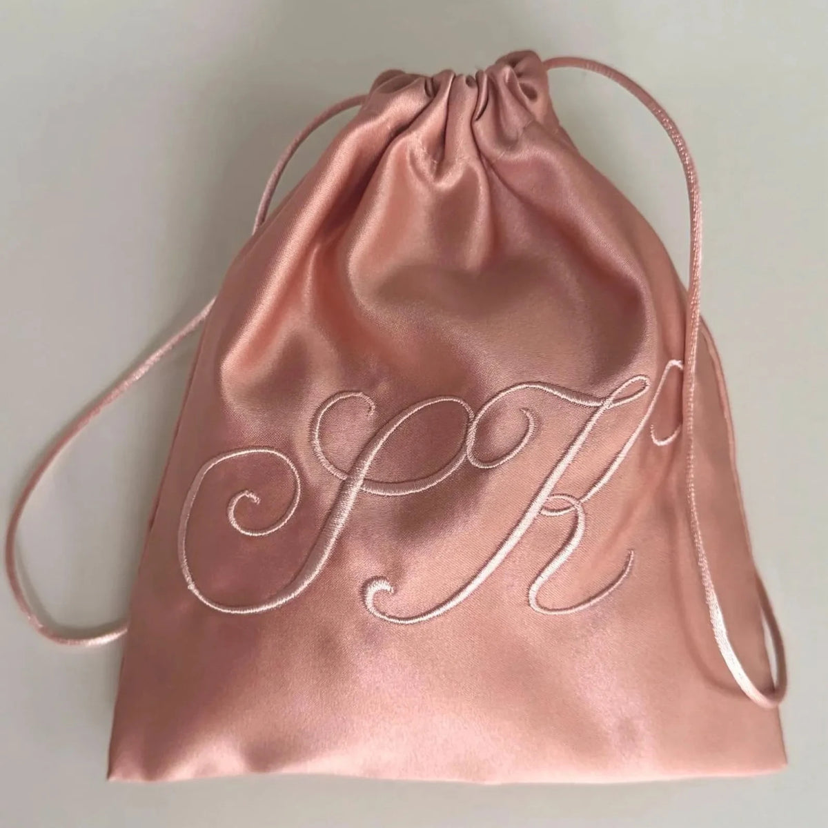 Satin Dust Bag: Custom Embroidered Handmade Storage Gift Packaging Bag, Handbag Wallet Travel Drawstring Bag, Protective Embroidery Custom Makeup Bag, Personalized Gift