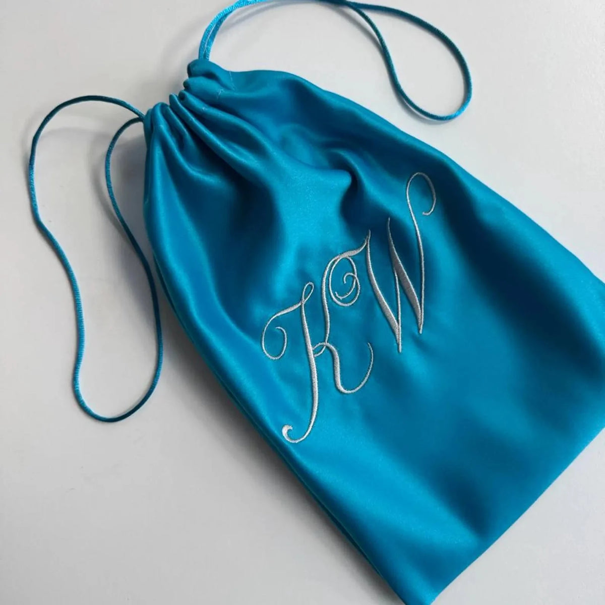 Satin Dust Bag: Custom Embroidered Handmade Storage Gift Packaging Bag, Handbag Wallet Travel Drawstring Bag, Protective Embroidery Custom Makeup Bag, Personalized Gift
