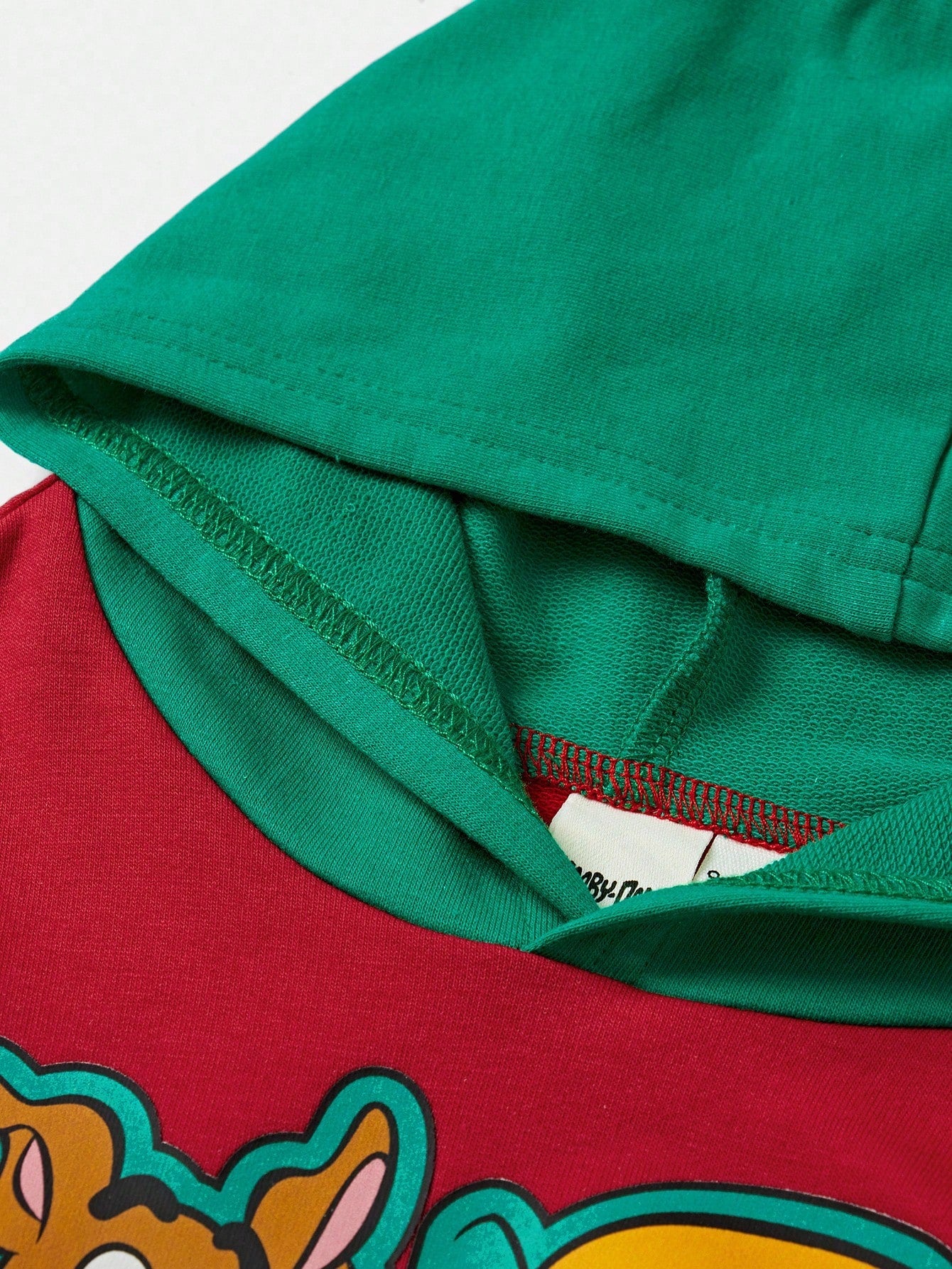 SCOOBY-DOO X Baby Boy Casual Cartoon Dog Print Colorblock Sweatshirt, Sporty Style Suitable For Autumn/Winter Fall