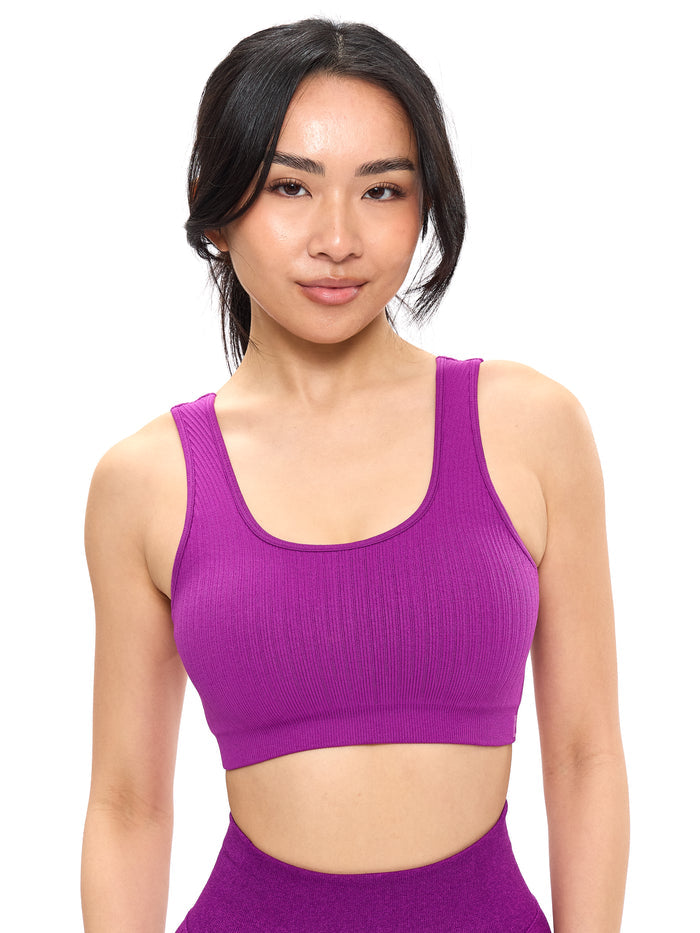Scoop Seamless Sports Bra - Grape Juice