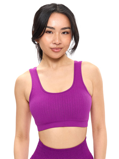 Scoop Seamless Sports Bra - Grape Juice
