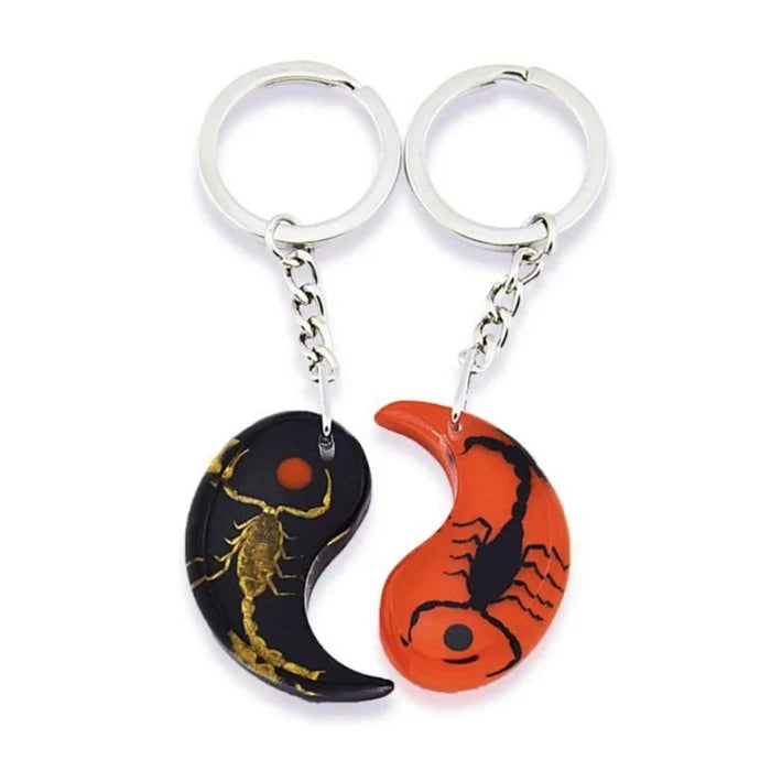 Scorpion Yin-Yang Keychain Set